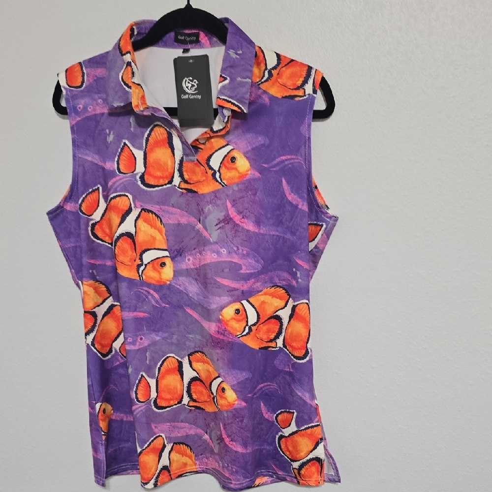Colorful Clownfish Sleeveless Blouse